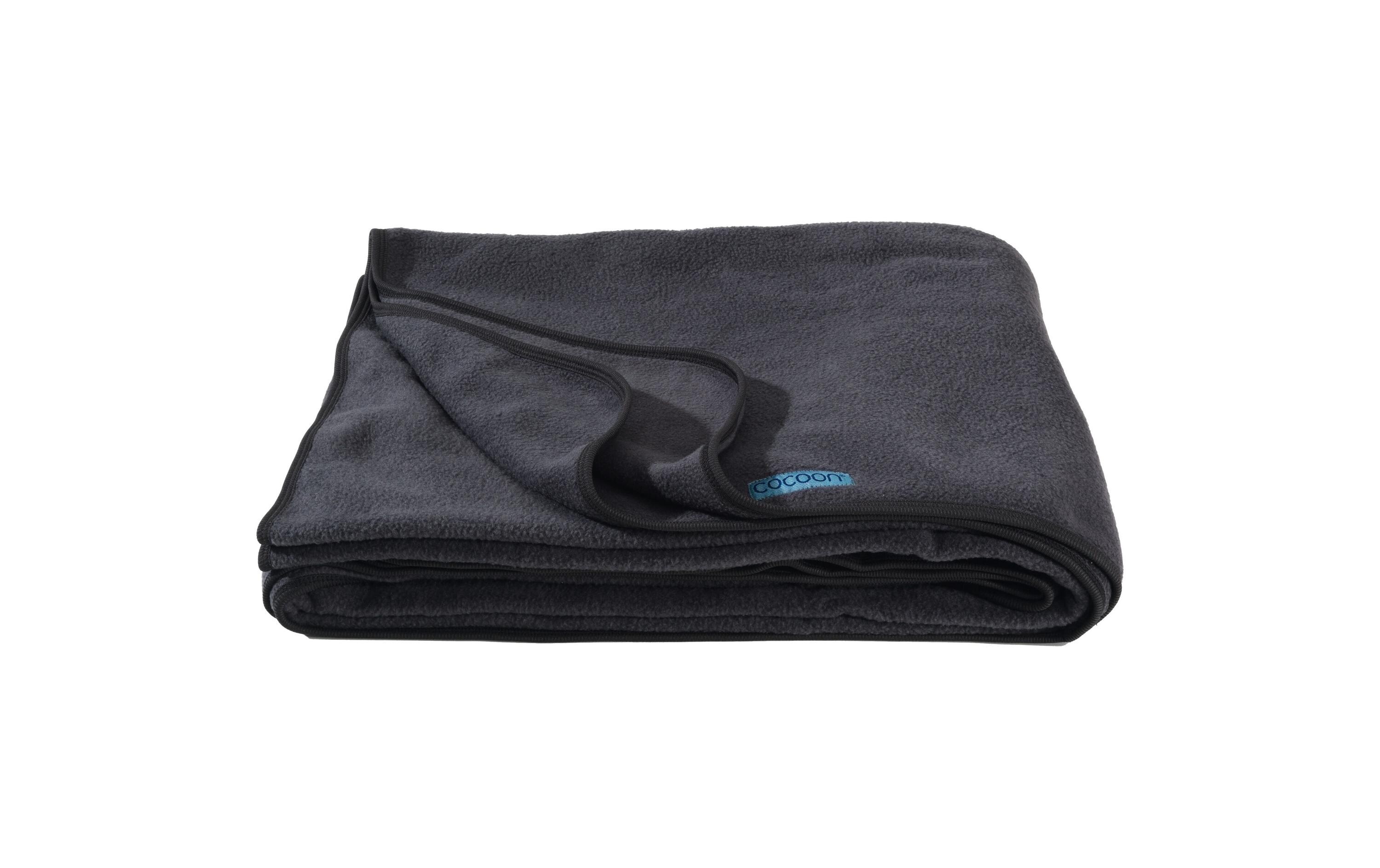 Reisedecke Fleece Blanket Dunkelgrau, 200 cm x 160 cmAngenehm weiche Decke für unterwegs und zu Hause