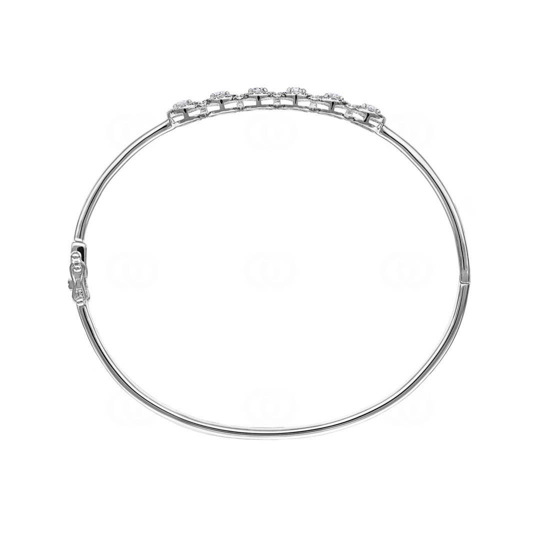 1.00 Karat Halo Diamantarmreif 750/18 K Weissgold