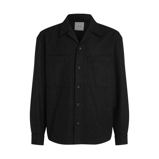 Calvin Klein Wool Blend Overshirt, Ck Black, L