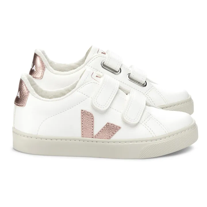 Veja Baskets Esplar Scratchs Cuir Fourrées | Rose