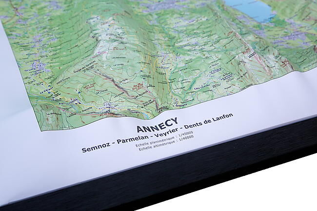 CARTE EN RELIEF ANNECY