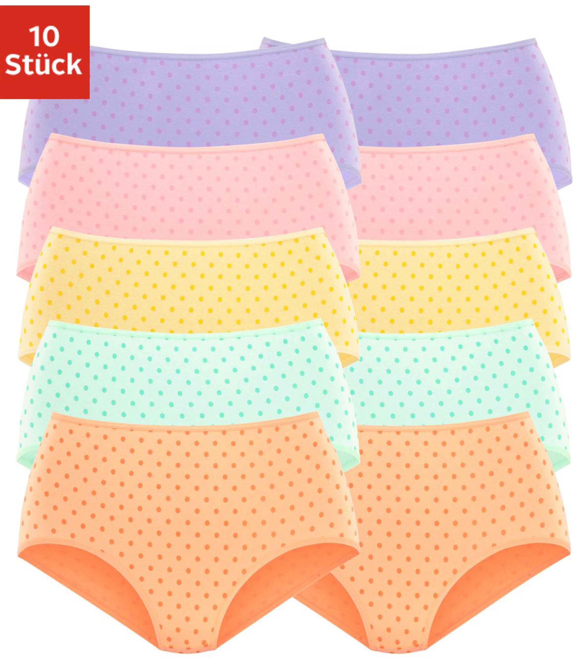 petite fleur Taillenslip in lila, rosa, gelb, grün, orange