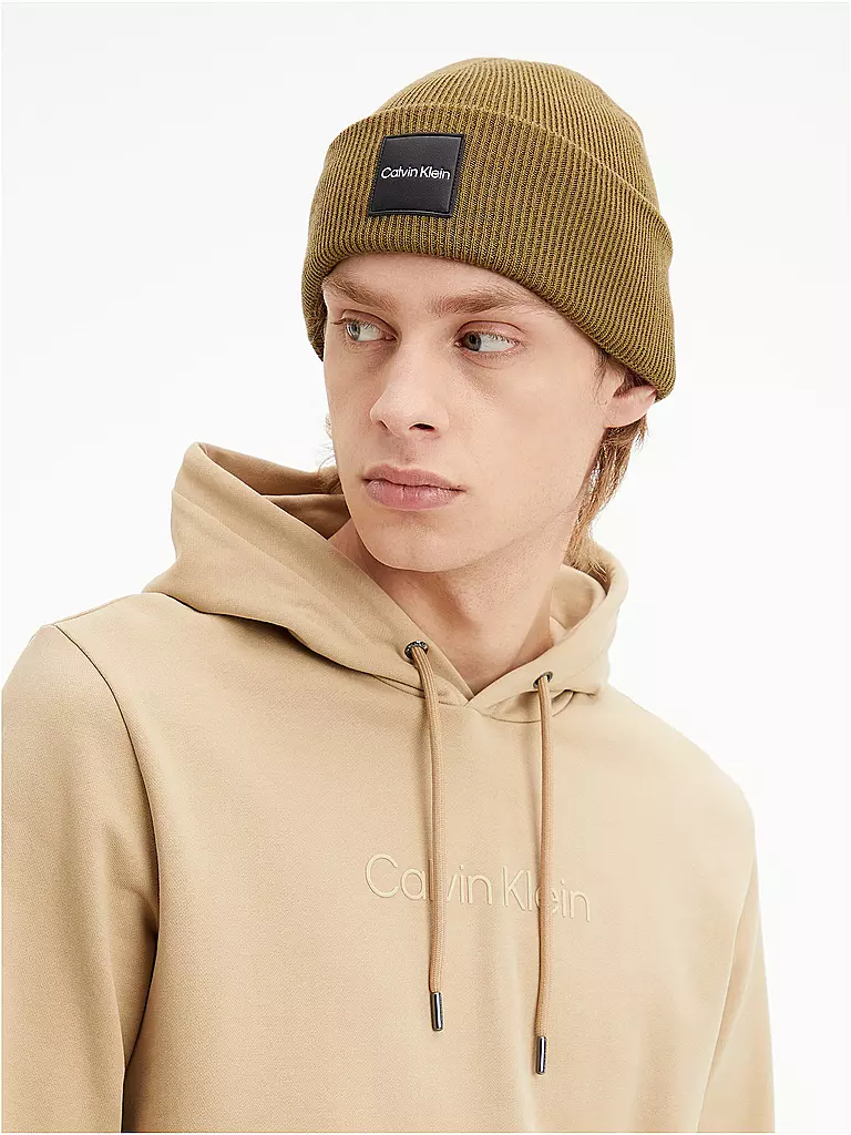CALVIN KLEIN Mütze - Beanie olive