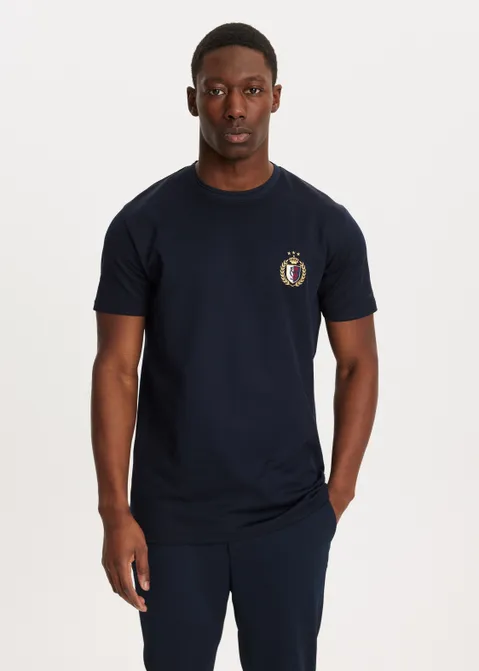 T-shirt met logo shield blauw (BLW.D)