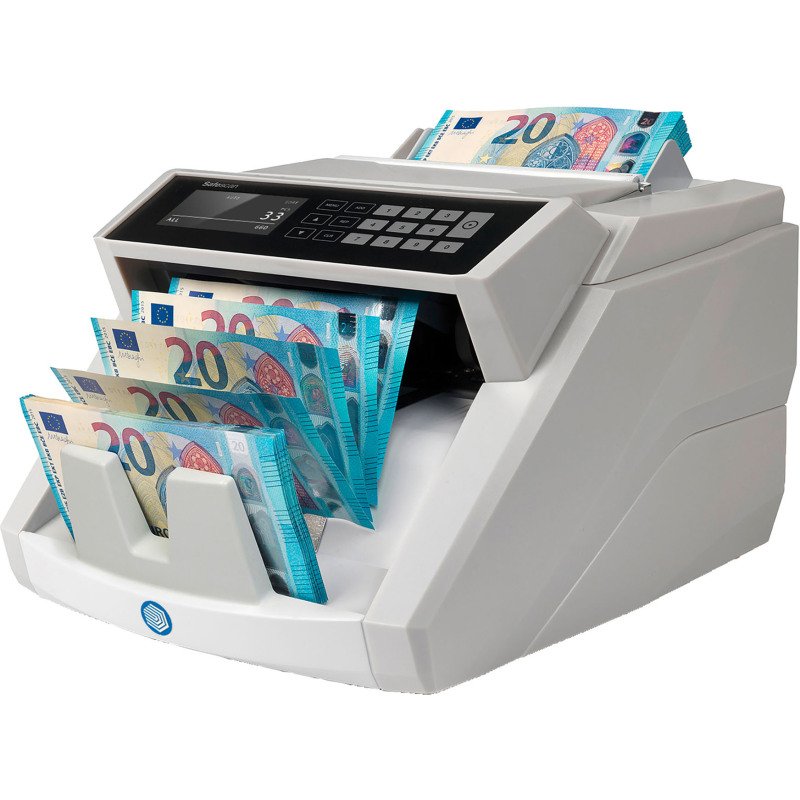 Safescan Compteuse de billets, avec détecteur de faux et comptage de valeur 2465-S