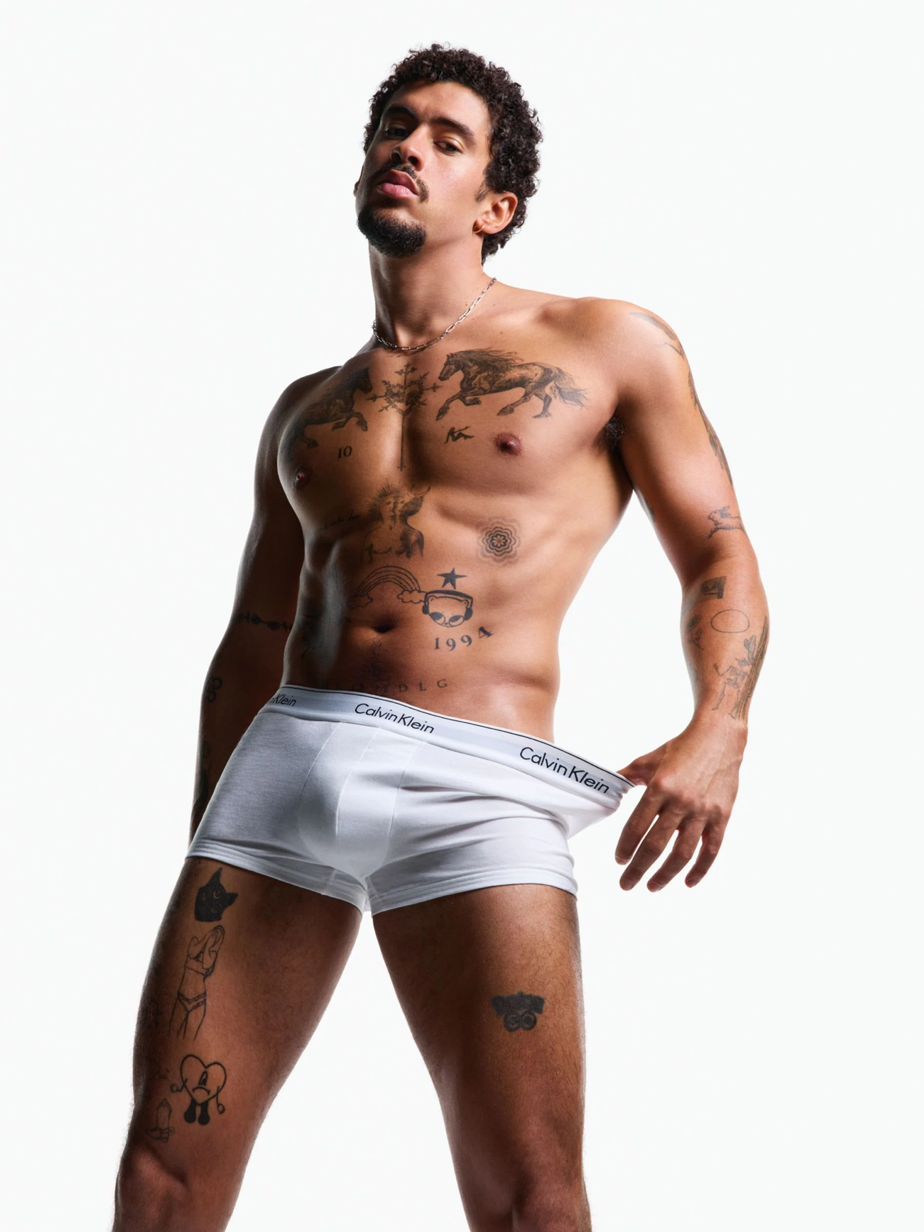 Wit - Calvin Klein Icon Cotton Stretch 3 Pack Boxer Trunks