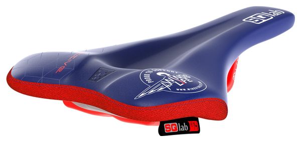 Selle SQlab 611 Ergowave Active 2 1 Ltd Wings For Life Bleu Rouge