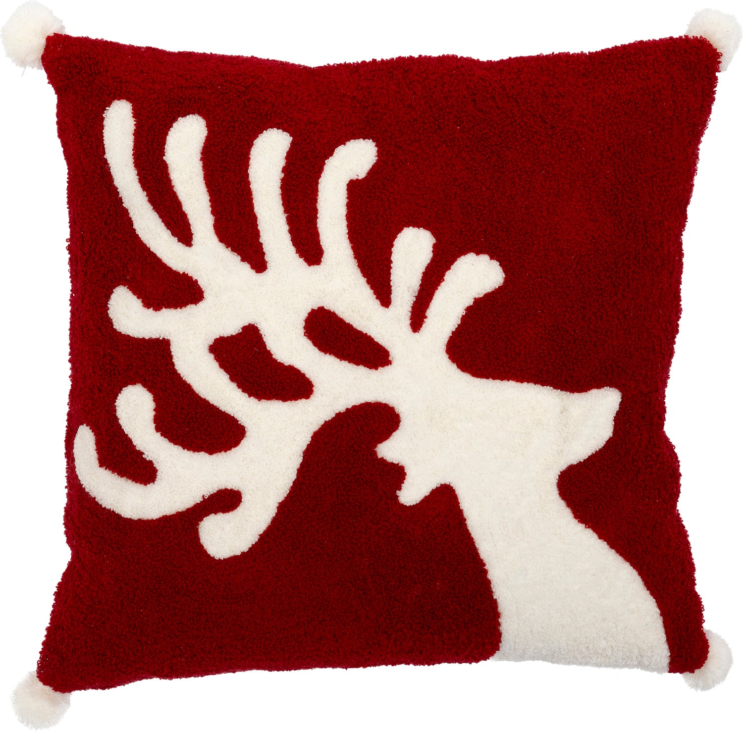 Intratuin kerstkussen Rendier rood 45 x 45 x 1 cm