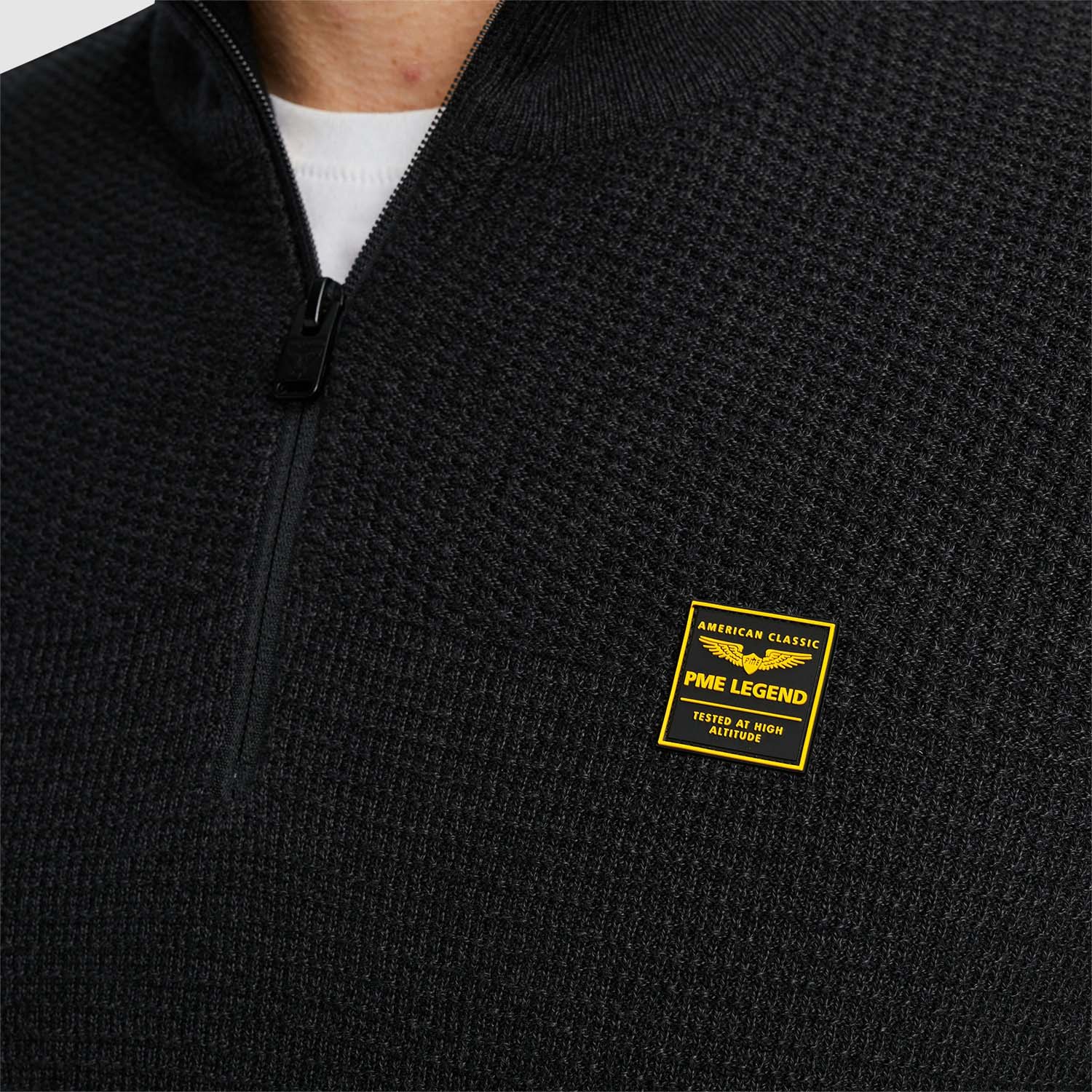 PME Legend  Half zip collar cotton mouline