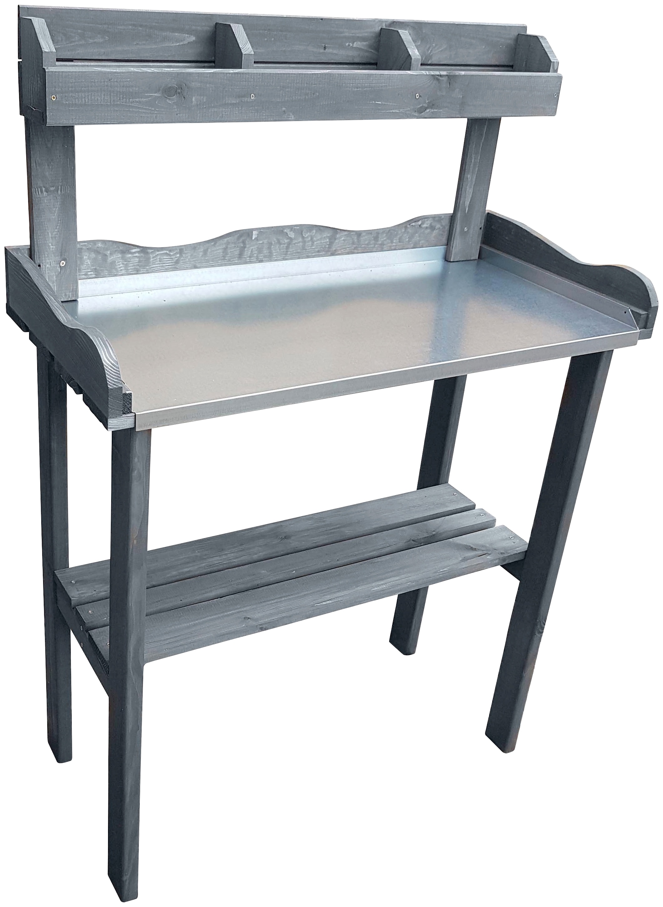promadino Pflanztisch mit verzinkter Arbeitsfläche, BxTxH: 84x38x130 cm