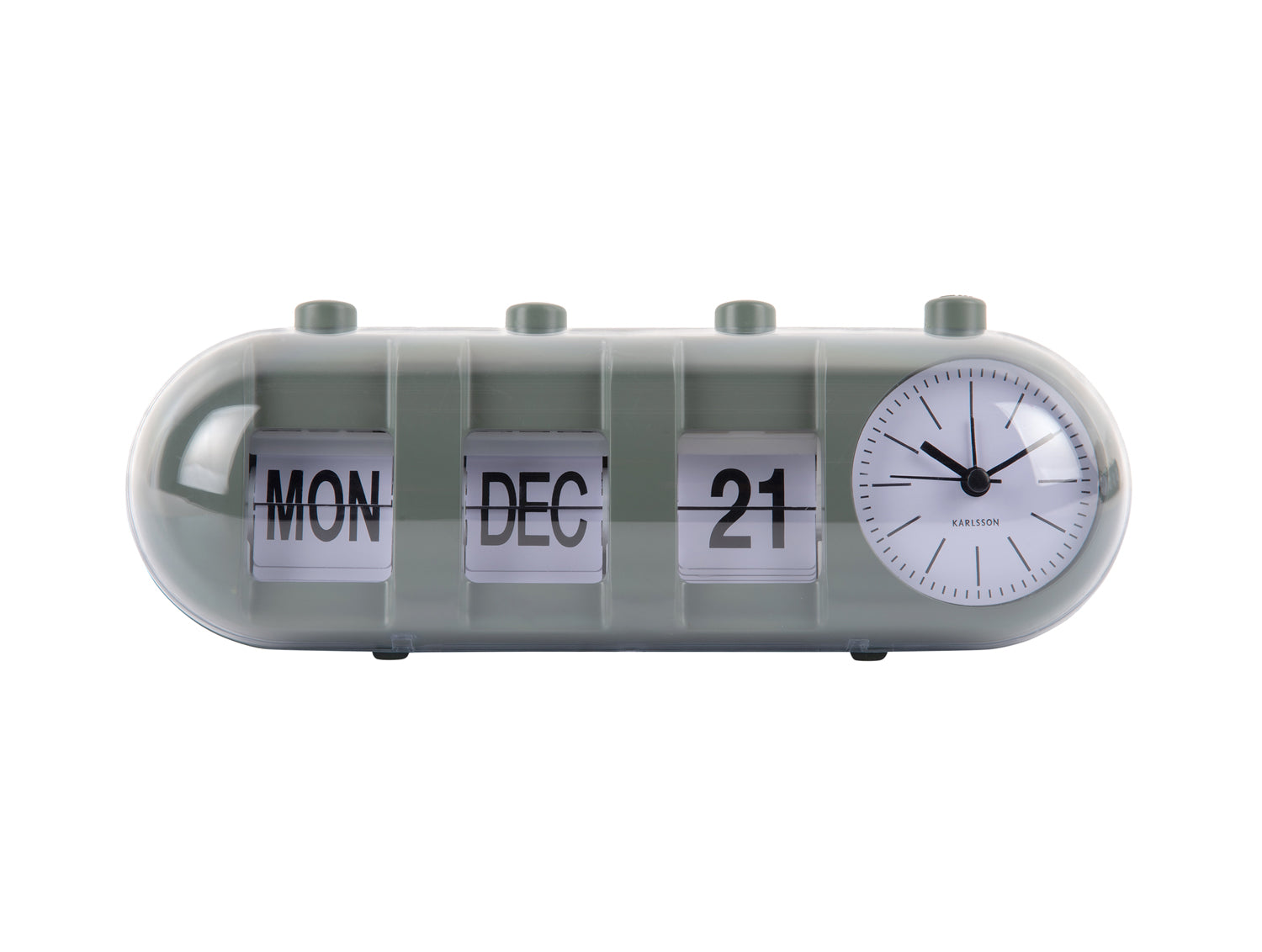 Karlsson - Alarm Clock Retro Tube Calendar Flip