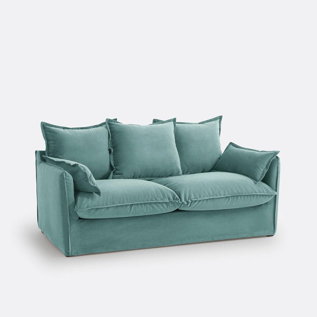 LA REDOUTE INTERIORS<br>Sofá-cama H14 cm, veludo, Odna