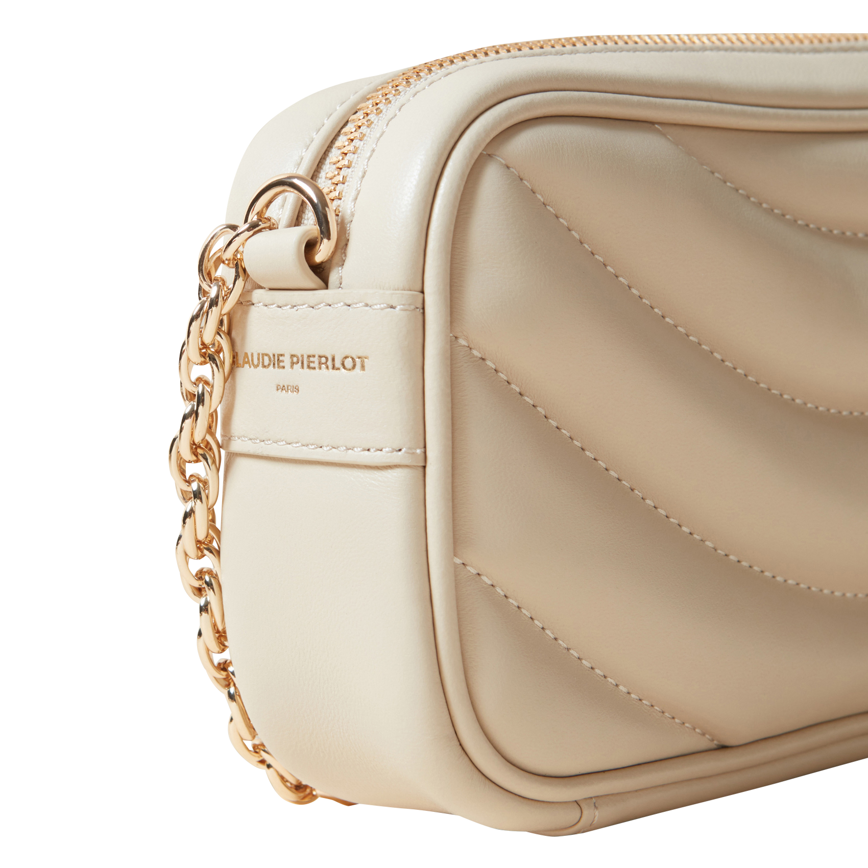 Sac bandoulière en cuir | Beige