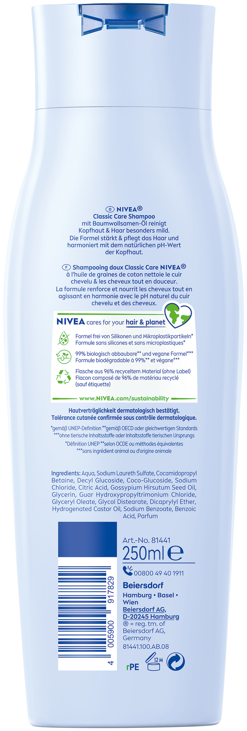 Nivea Shampoo Hydration Hyaluron Fl 250 ml