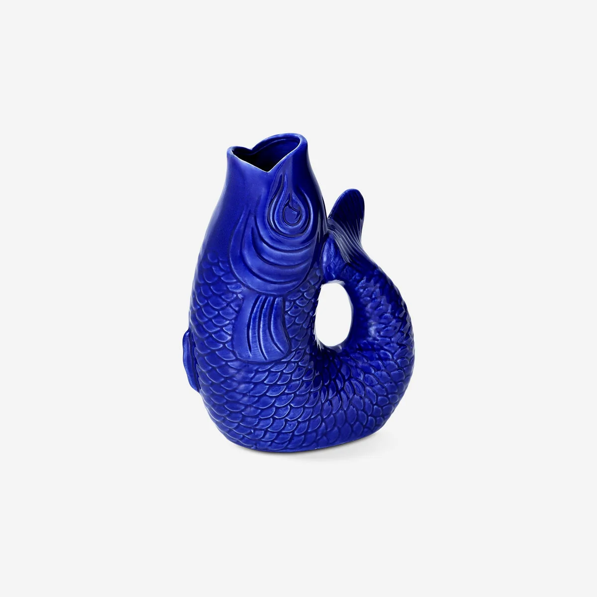 Blå fiskevase