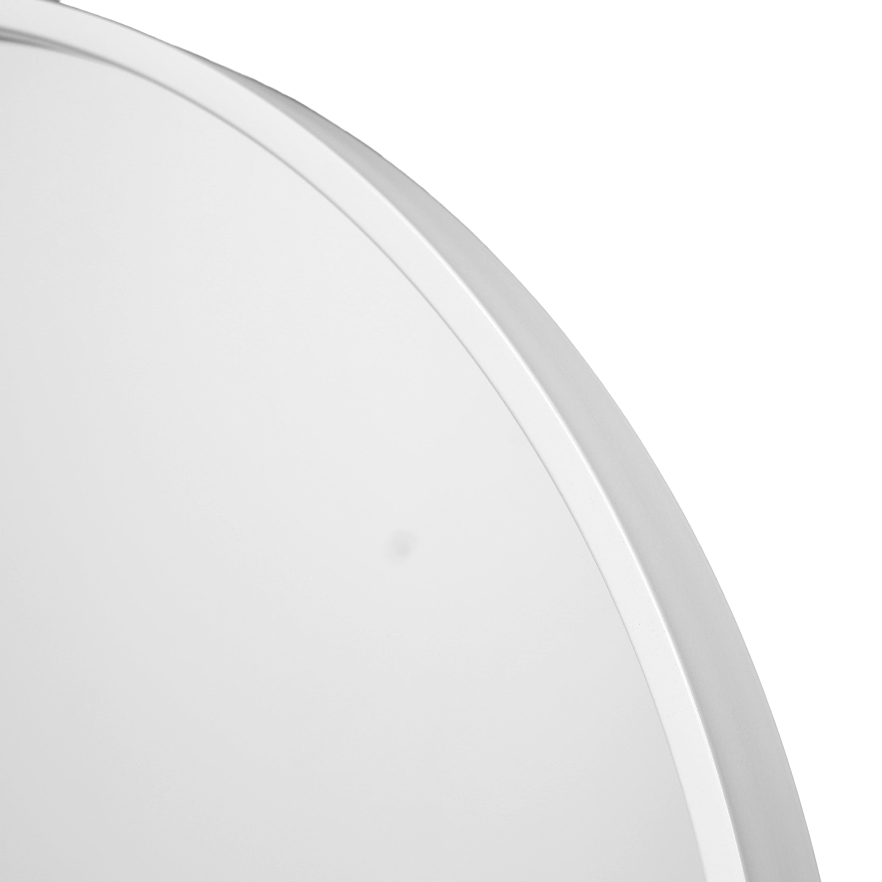 Fragix Boston wandspiegel rond - Wit - Metaal - Ã45cm
