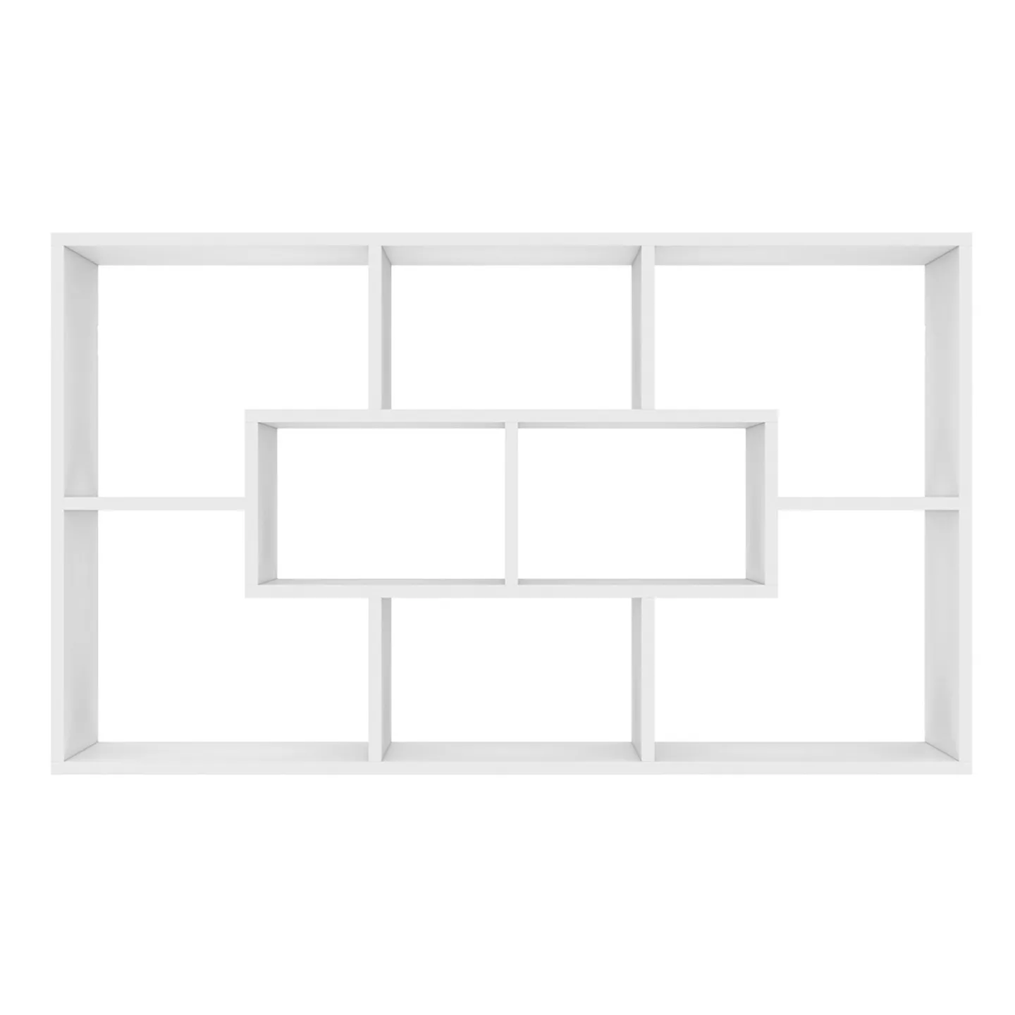 Etagère murale COLETTE avec 8 compartiments blanc