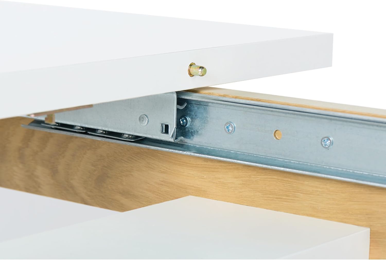 Konsimo Esstisch Ausziehbar Küchentisch - Esszimmertisch im Skandinavisch Stil - Tischbeine aus Massivholz - Esstisch für Küche Esszimmer und Wohnzimmer - 75x140-180x80cm - Braun - Frisk Kollektion