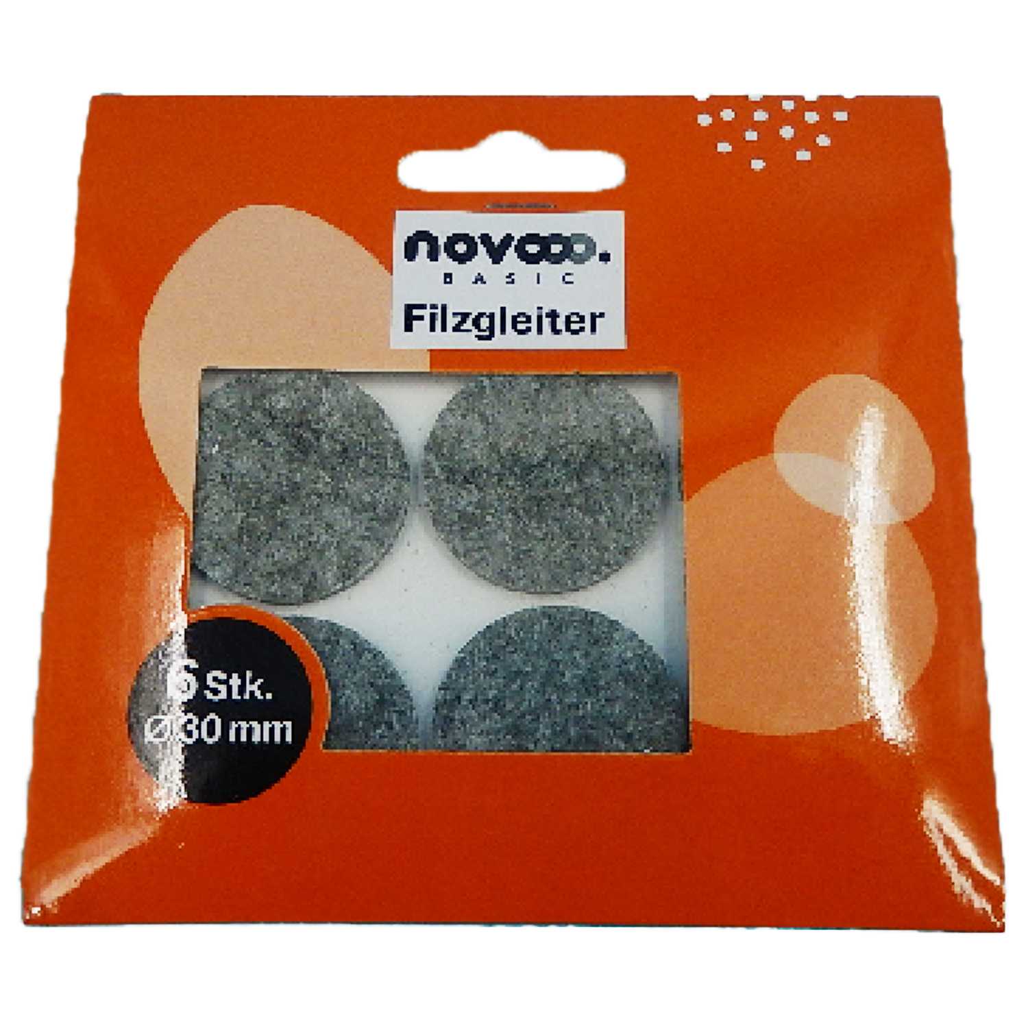novooo Filzgleiter 6er Set 3cm grau