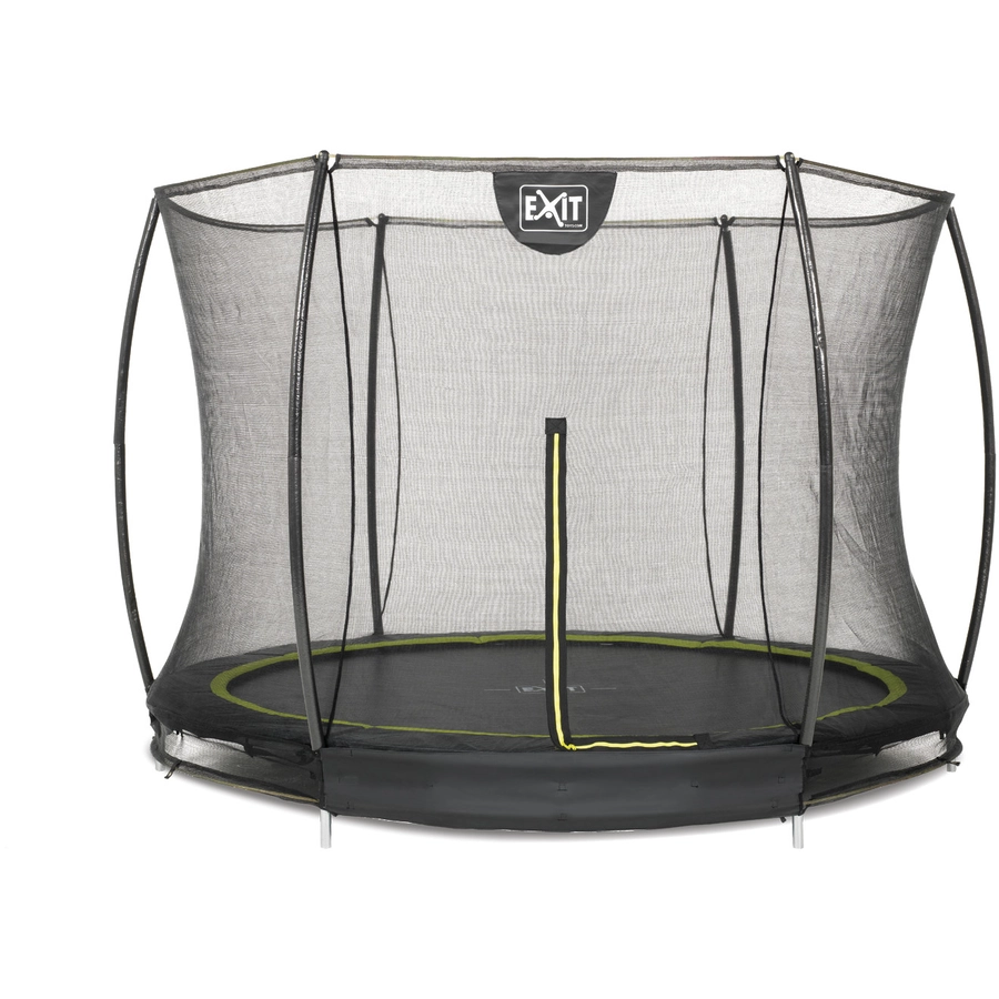 EXIT Bodentrampolin Silhouette ø305 cm mit Sicherheitsnetz - schwarz