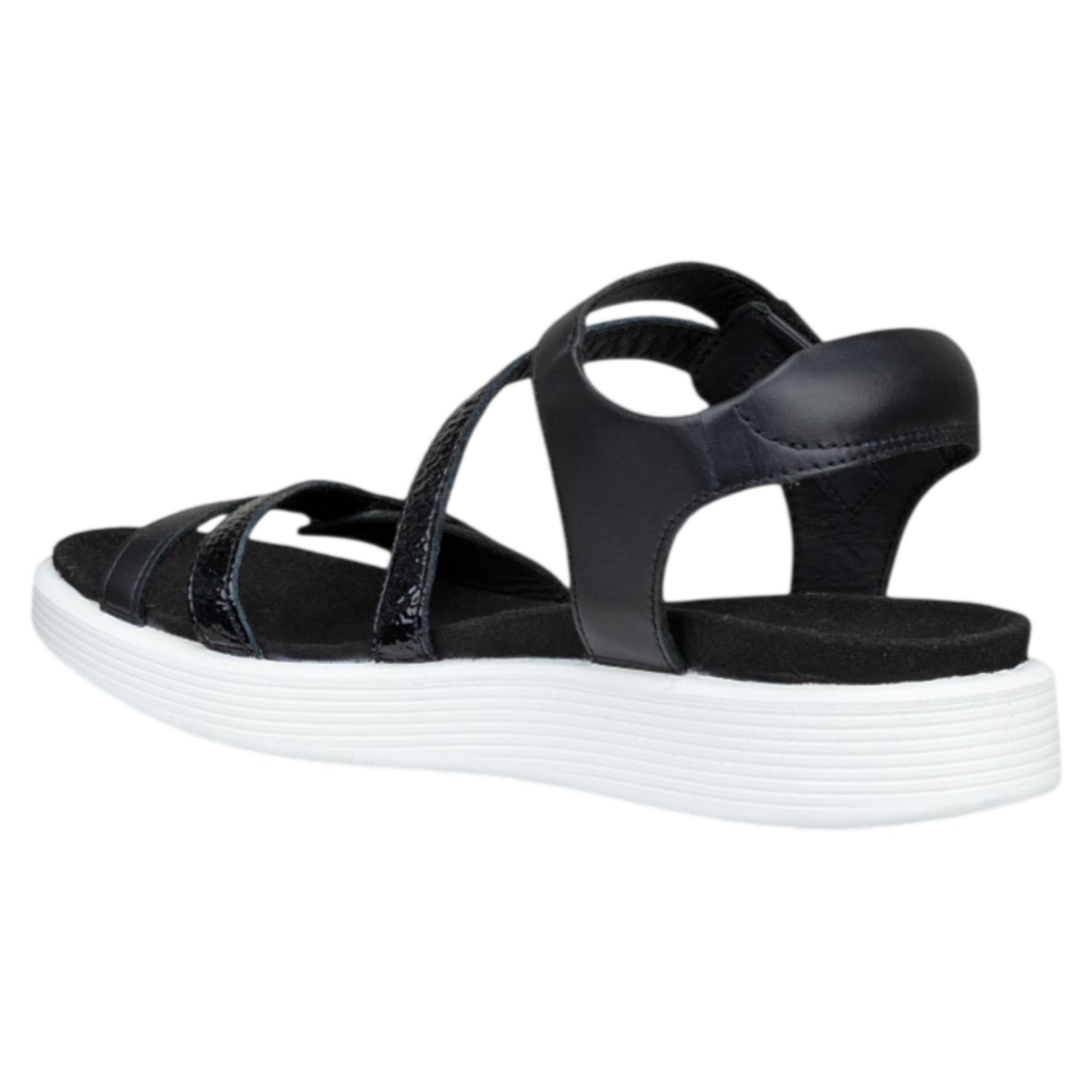 Soft flade sandaler, kvinder, sort