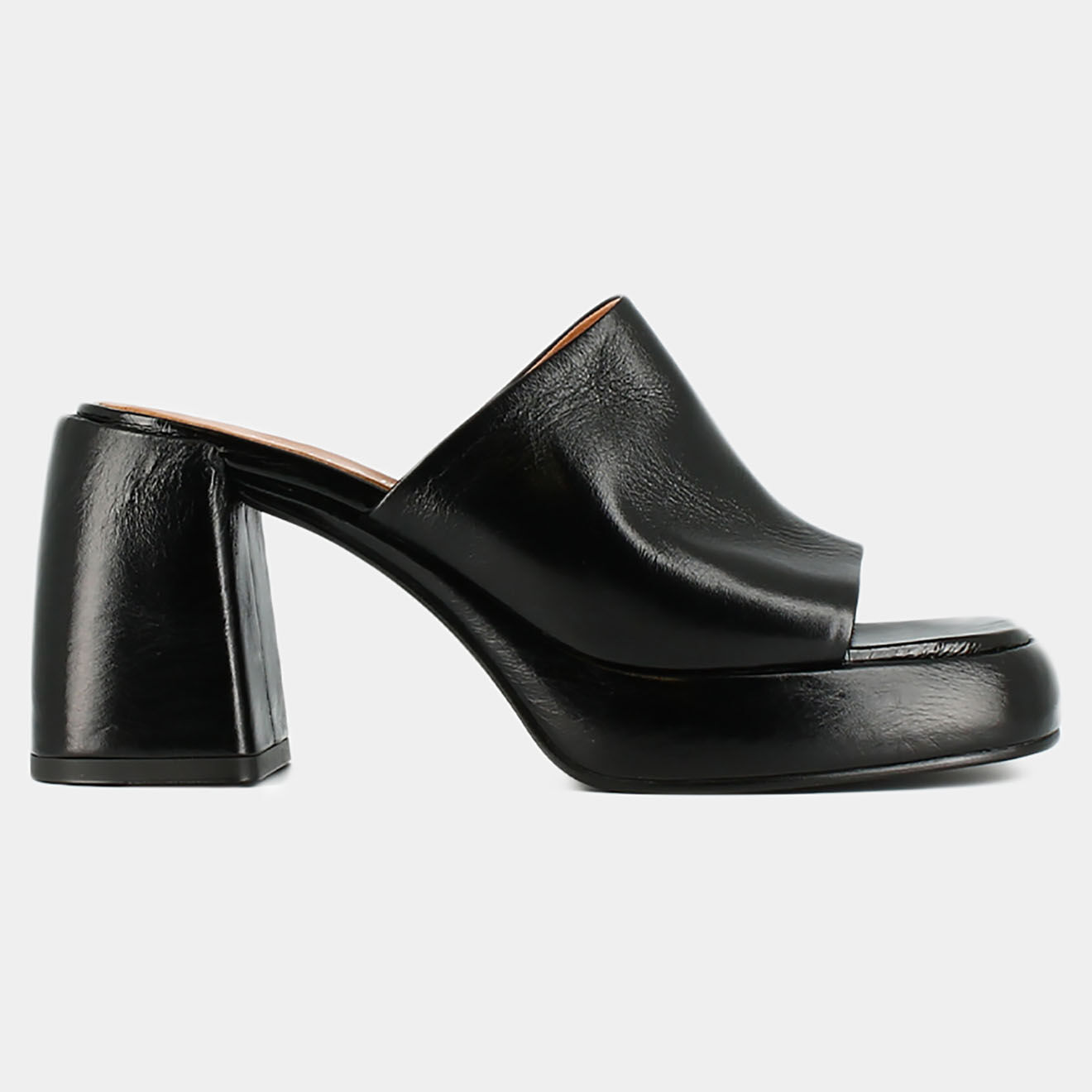 Jonak Mules en Cuir Debat noires - Talon 8.5 cm