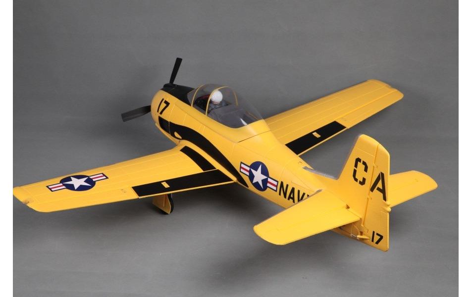Warbird Trojan T-28D V4 1400 mm, gelb PNP<br>Detaillierter Scale Warbird mit elektrischem Einziehfahrwerk