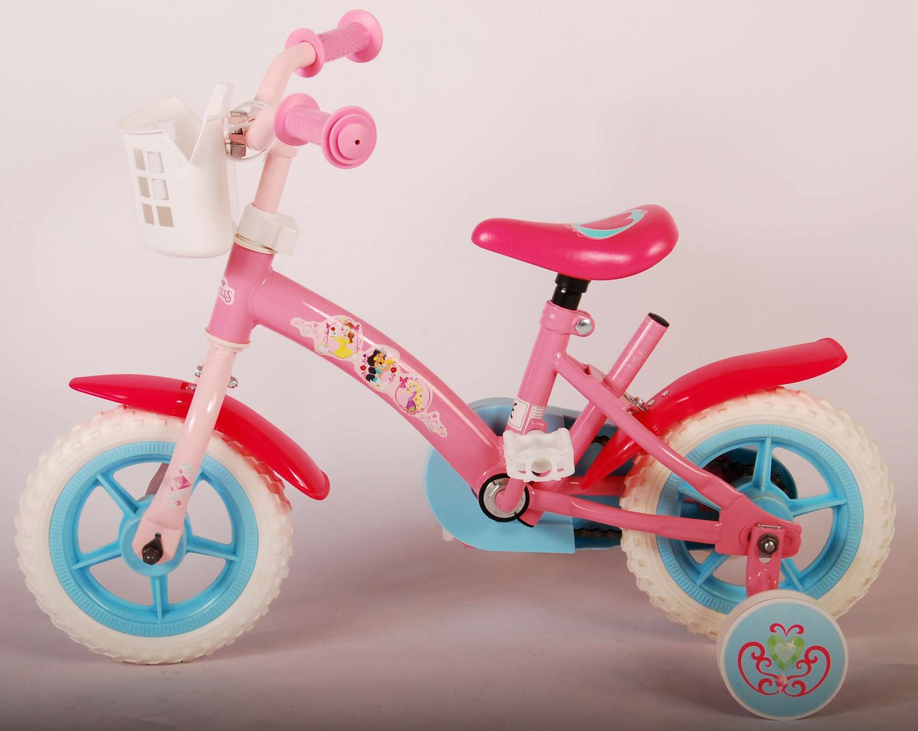 TPFSports Disney Princess Kinderfahrrad - Mädchen - 10 Zoll - Fester Gang - Rosa