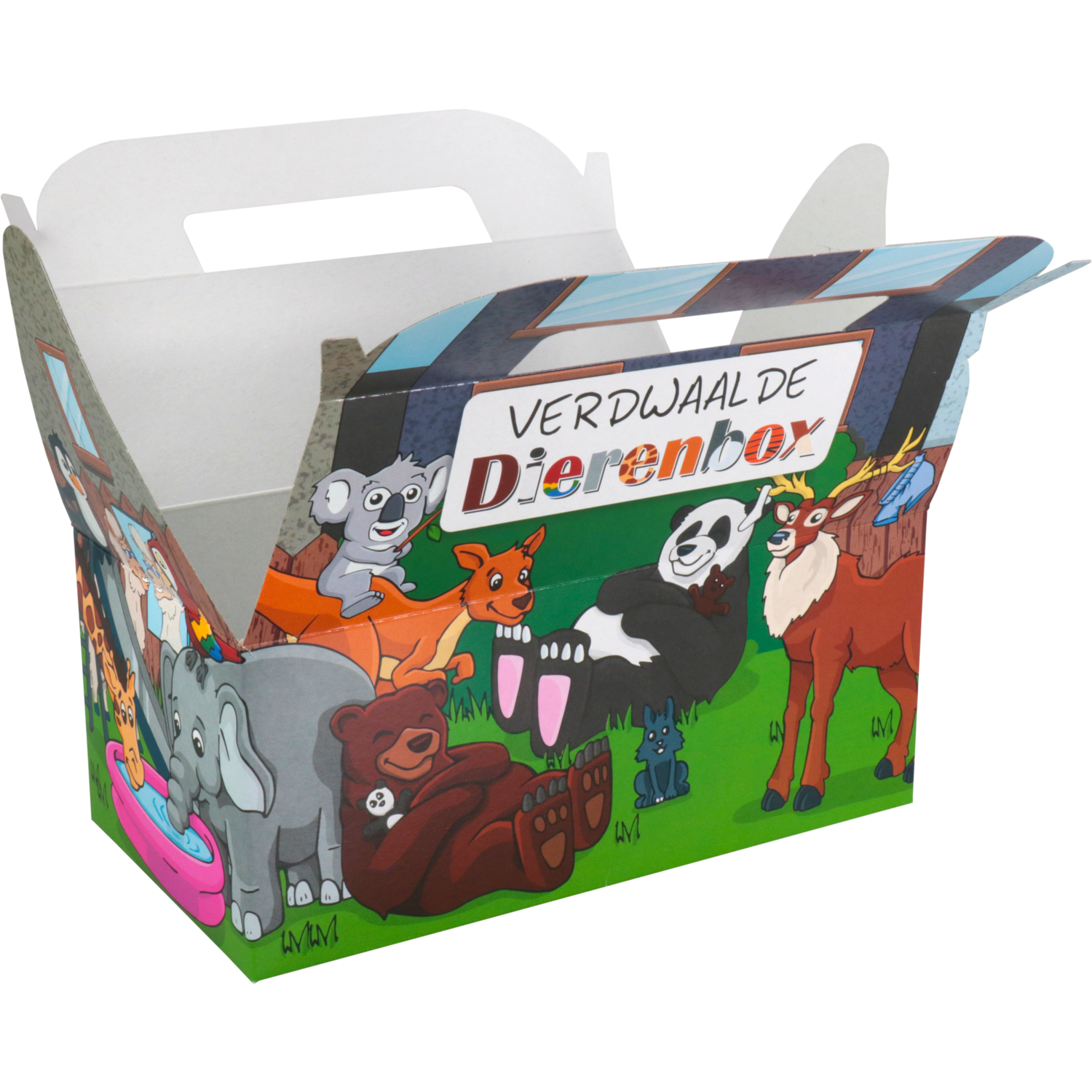Kidsbox, 225x120x95mm, Verdwaalde dieren, karton