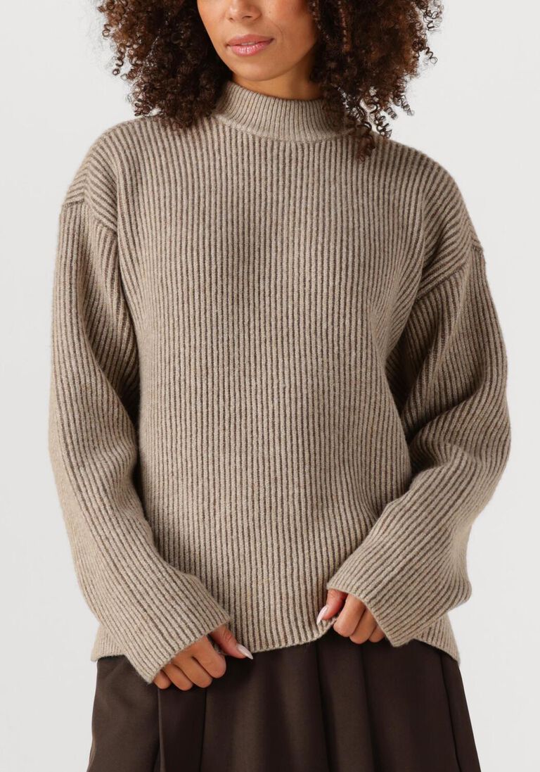 zand co'couture trui terisa turtle rib knit
