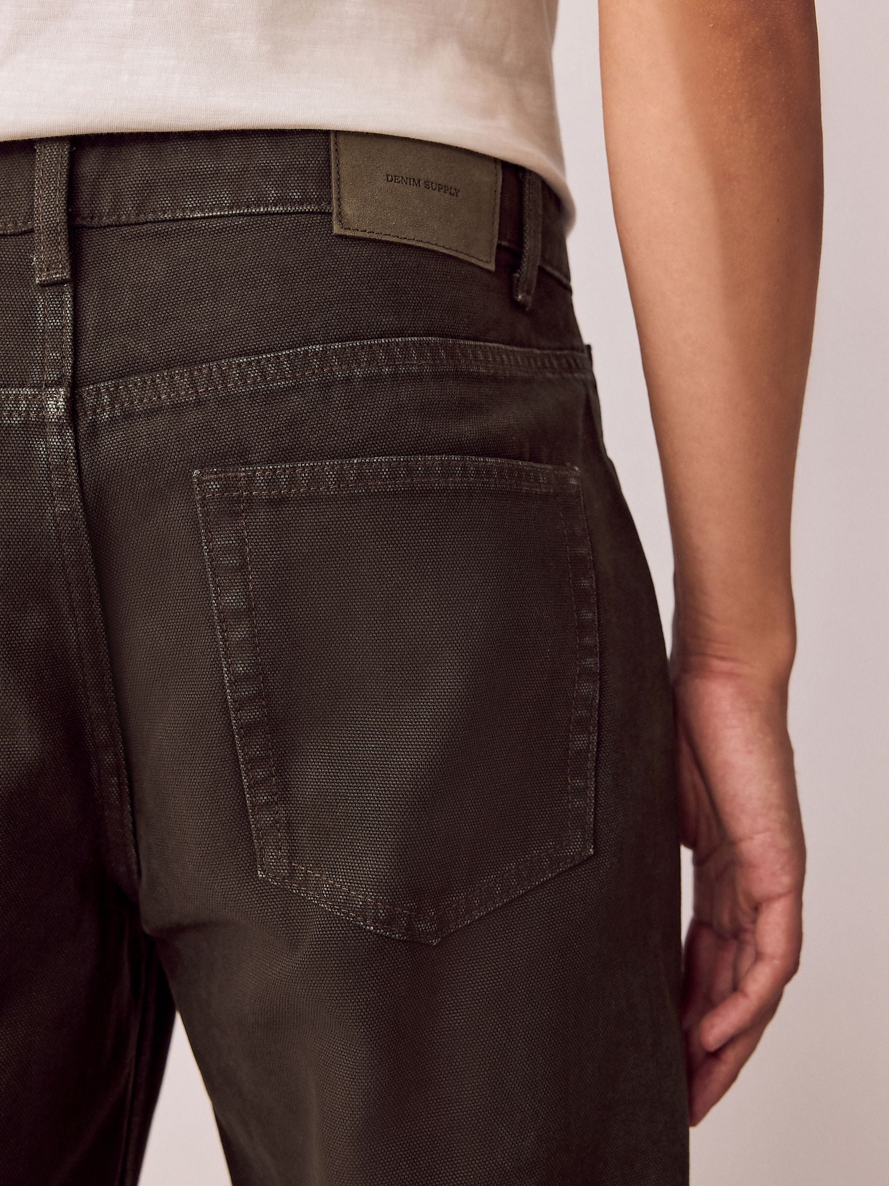 Bruin - Canvas denim jeans