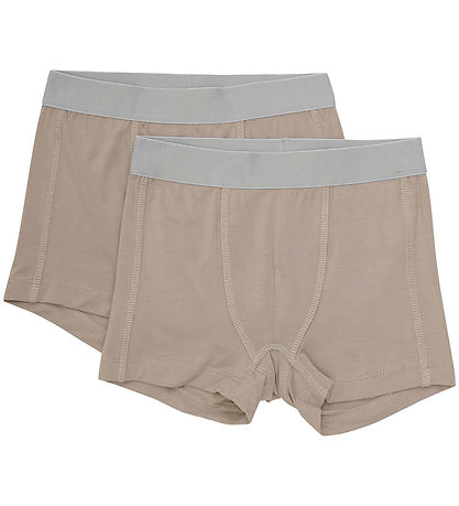Minymo Boxershorts - 2er-Pack - Viskose - Einfach Taupe