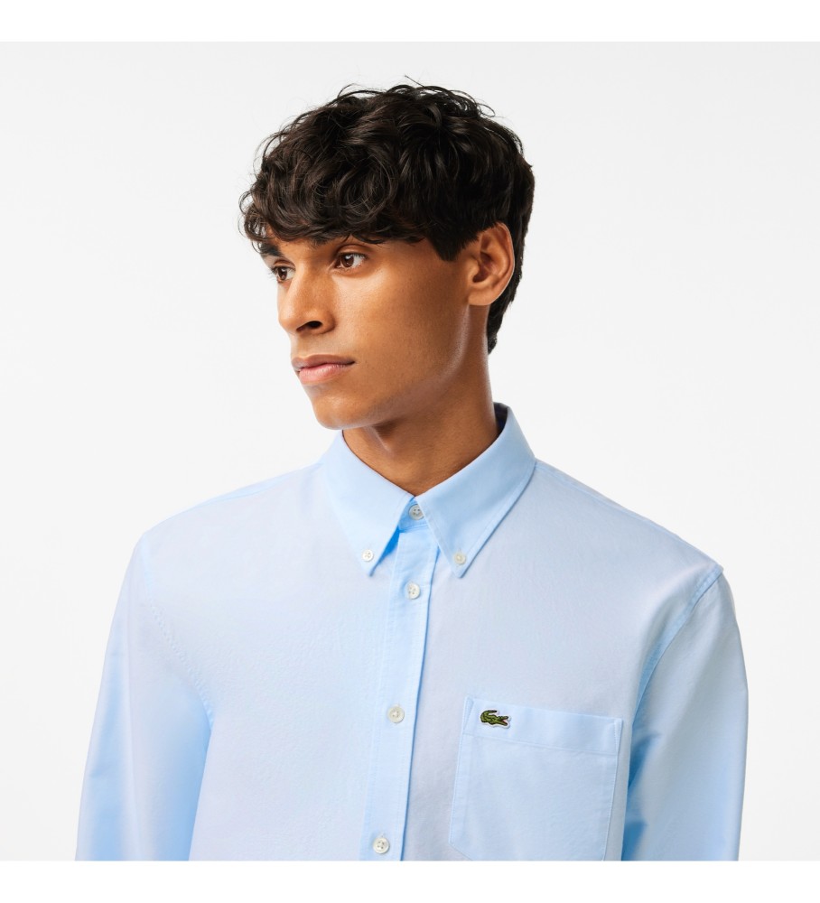 Camisa Oxford Lacoste Regular Fit azul