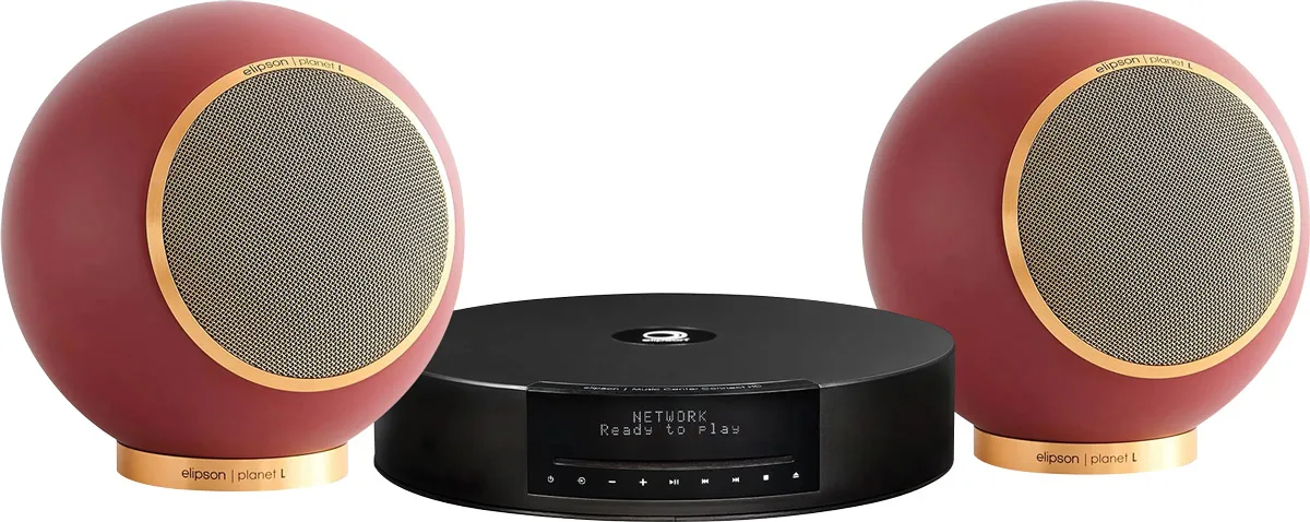 Elipson Music Center Connect HD Noir   Planet L Mars Lava Gold (la paire)   Arran MC (2 x 1,5 m) Chaînes hi-fi composées