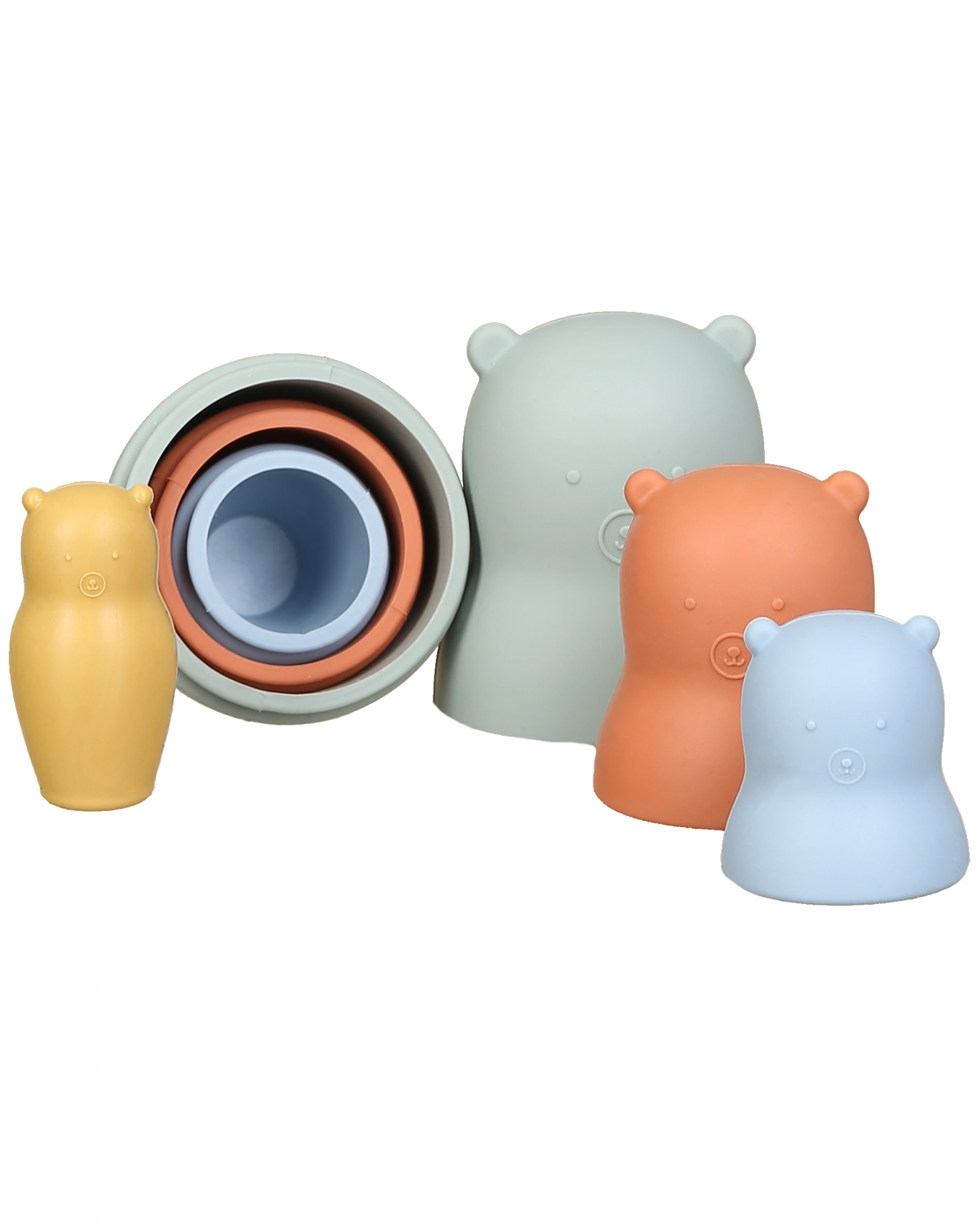 Silikon-Matrjoschka TEDDY 7-teilig in bunt