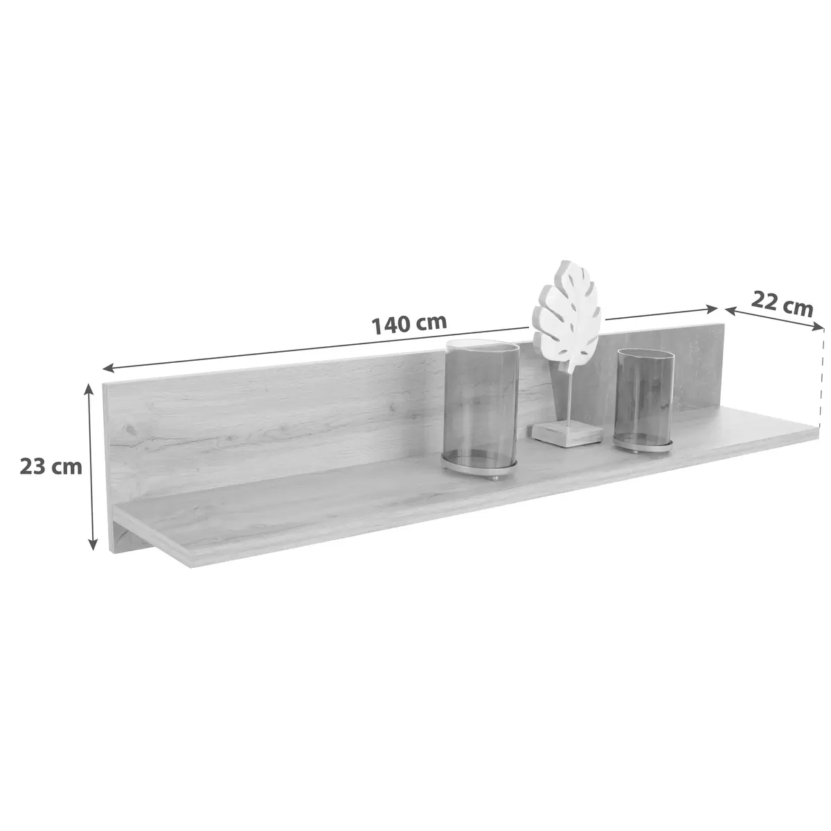 Wandboard Venedig Betonoptik,Eiche
