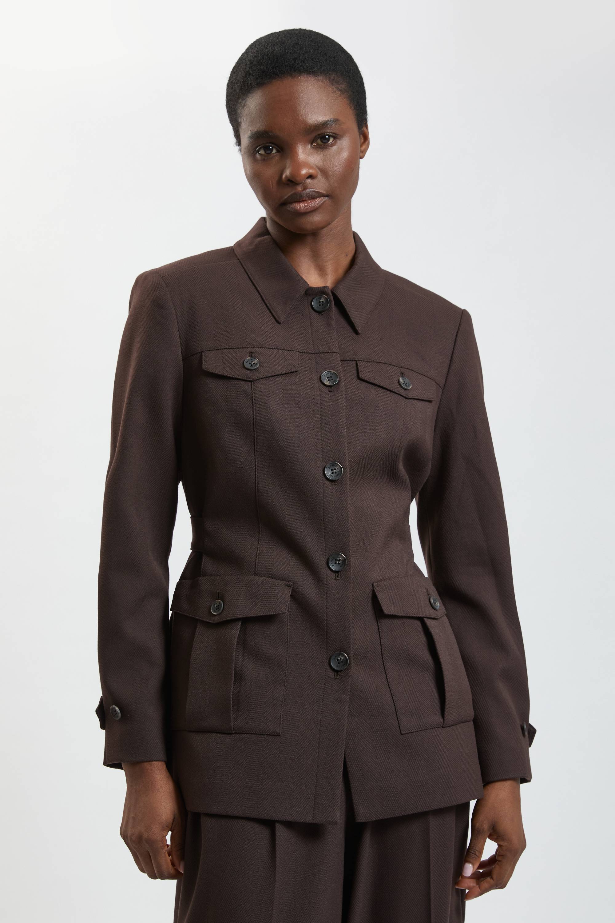 KarenMillen Veste Utilitaire À Texture Chevron