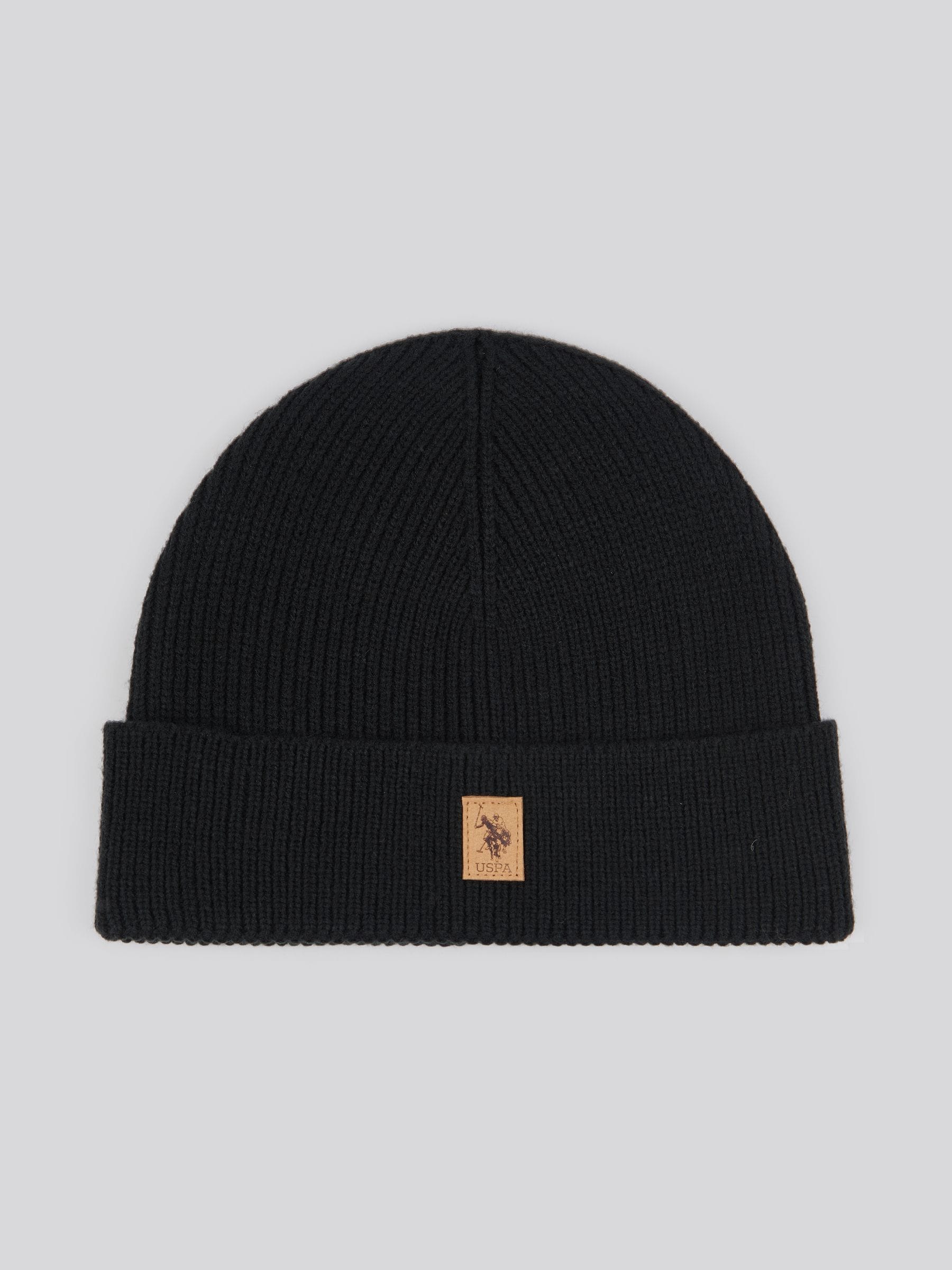 Zwart - U.S. Polo Assn. Signature gebreide wintermuts