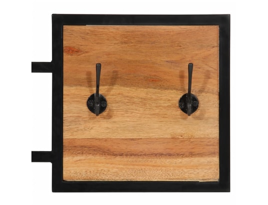 VIDAXL - Porte manteau Porte-manteau mural 90x1x35 cm bois massif d'acacia et fer