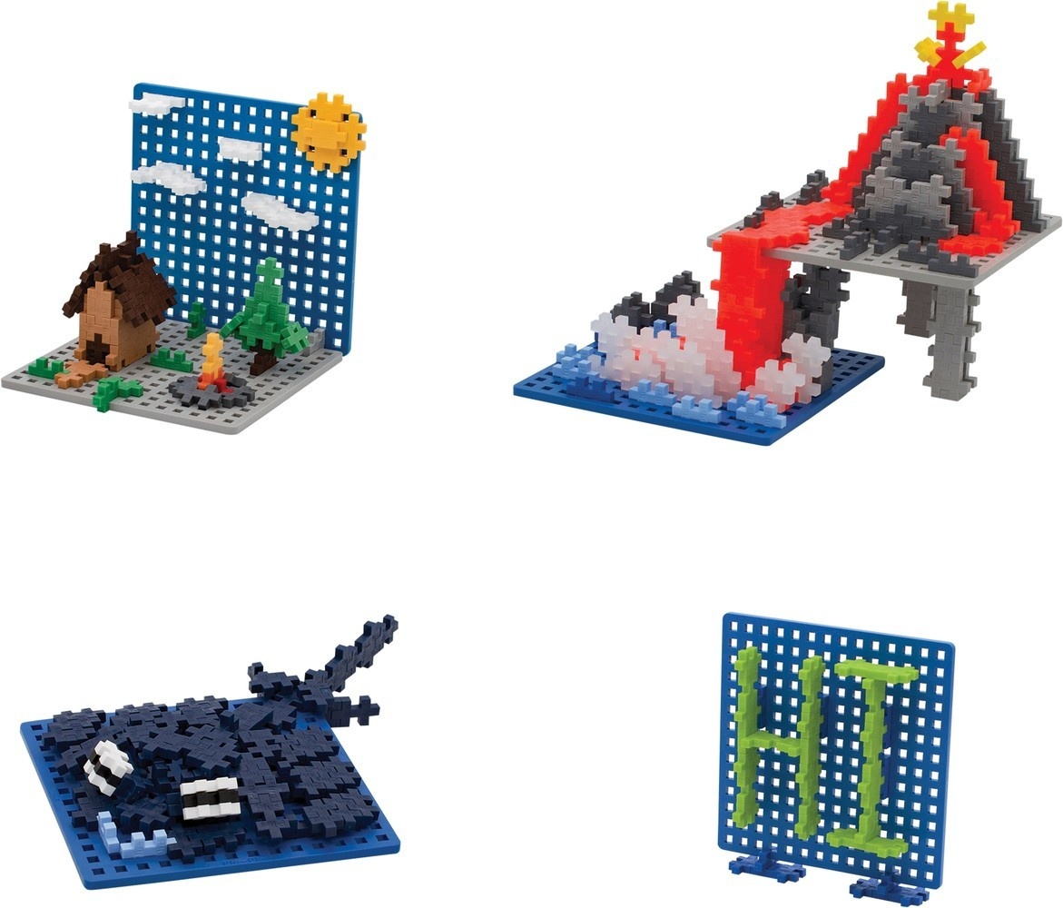 Plus Plus Plus Plus Bouwplaat Blauw/Grijs 2 stuks