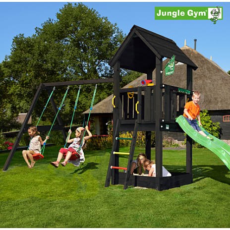 Jungle Gym Club legetårn inkl. swing sort ex slide