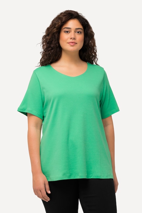 Shirt, doppellagige Vorderseite, Slim, Rundhals, Halbarm