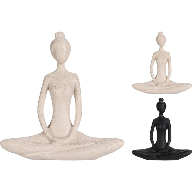 Yogafigur - Frau - sitzend - ca. 13 x 4 x 14 cm - 1 Stück