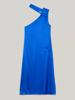 Vestido Tommy Hilfiger x Festive Jacquard Assimétrico com Monograma TH