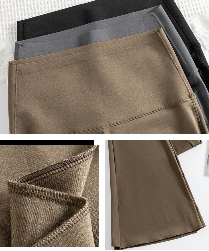evanesce - Effen yogabroek met hoge taille en flared broek