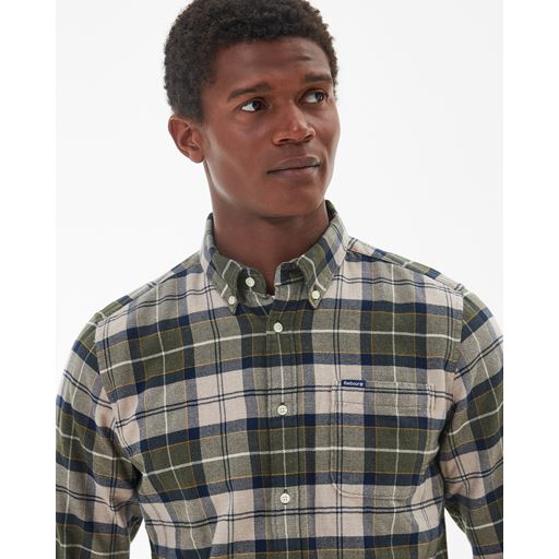 Barbour Kyeloch Tailored Tarten Skjorte, Forest Mist, XL