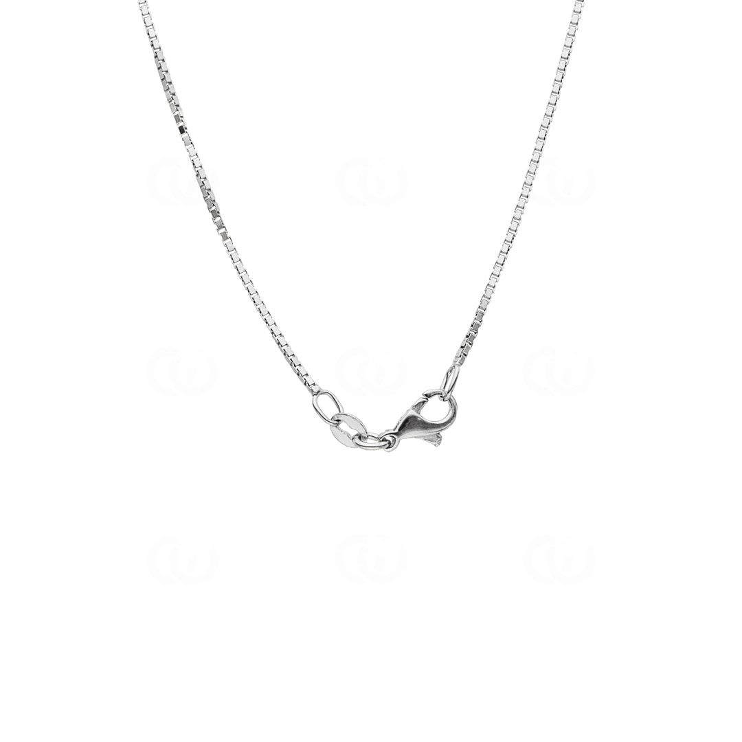 Venezianerkette diamantiert 750/18 K Weissgold 1.0mm