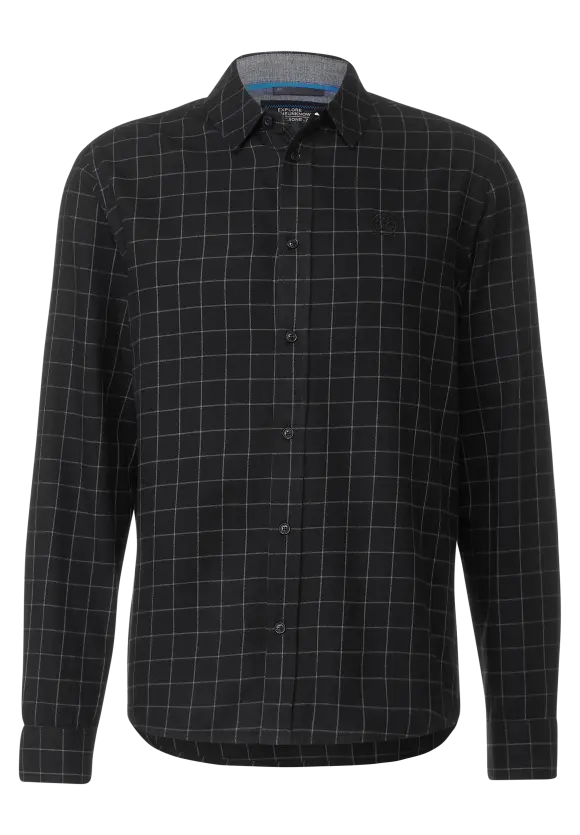 Karohemd in Flannel Optik - Black