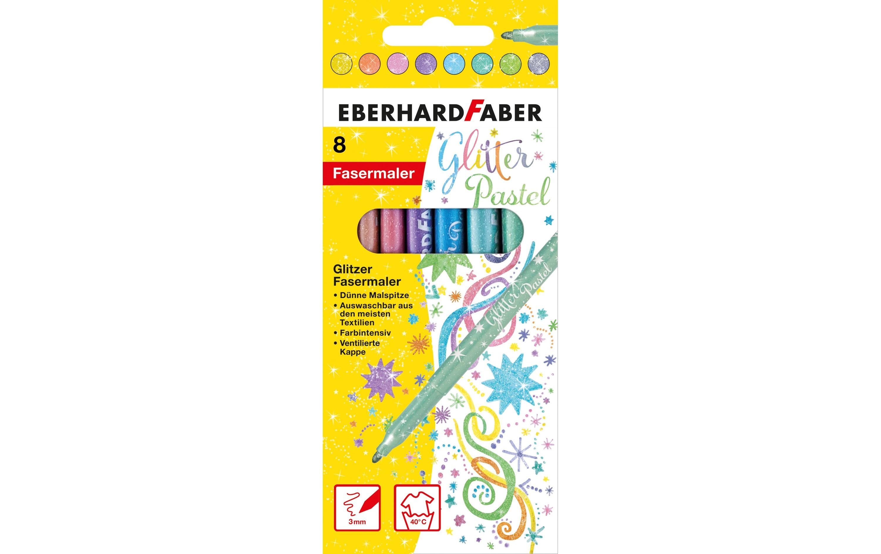 Filzstift Glitter, Pastell 8erFilzstifte für das Schreiben und Malen