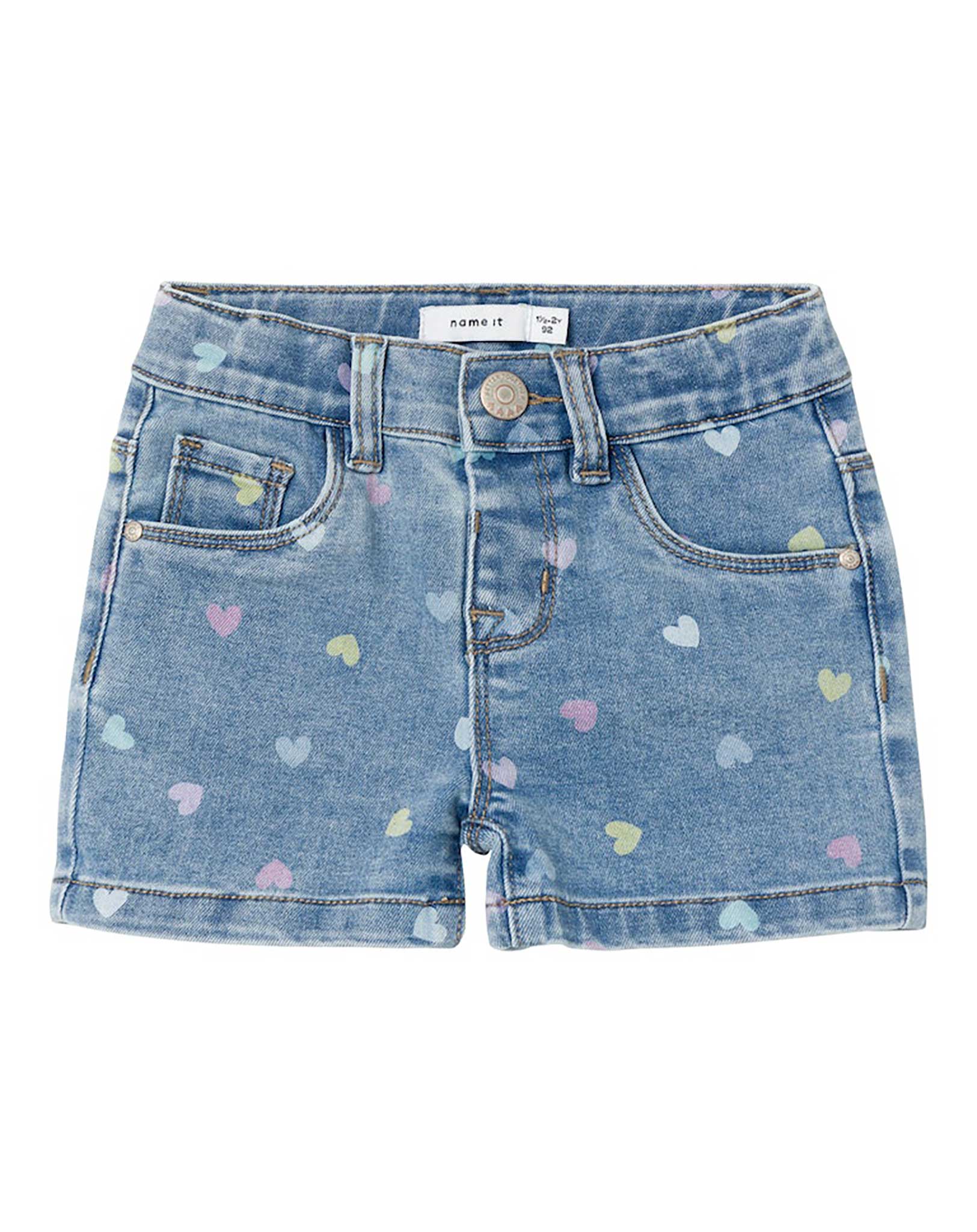 Jeans-Shorts NMFSALLI HEARTS 3555-ON in medium blue denim